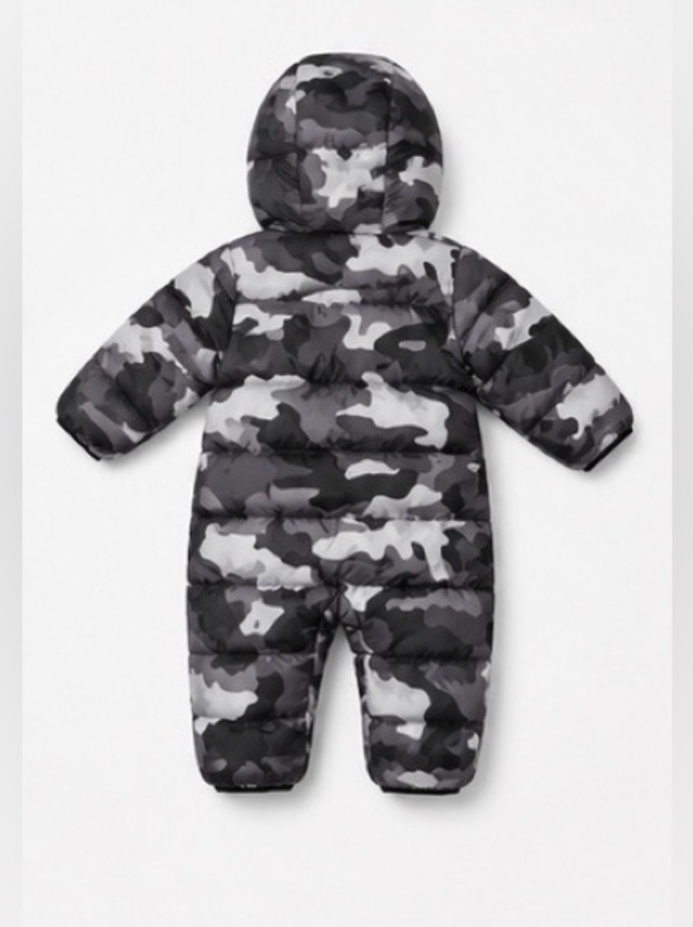 Michael Kors Baby Hooded One-Piece in Black and Gray Camo - Picture 3 of 4